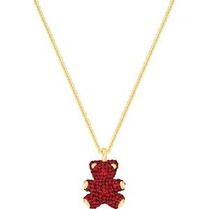 Swarovski Red Crystal Teddy Bear Necklace